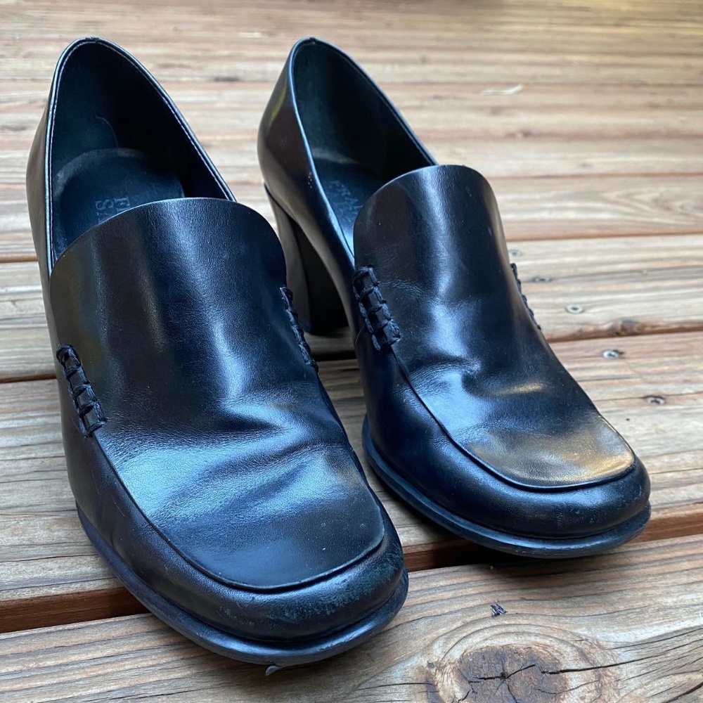 Adorable Franco Starco Black Heeled Loafers 🤩
